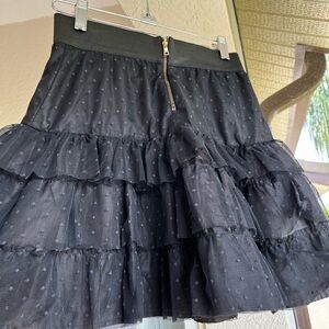 Cynthia Steffe Black ruffle tiered mini skirt